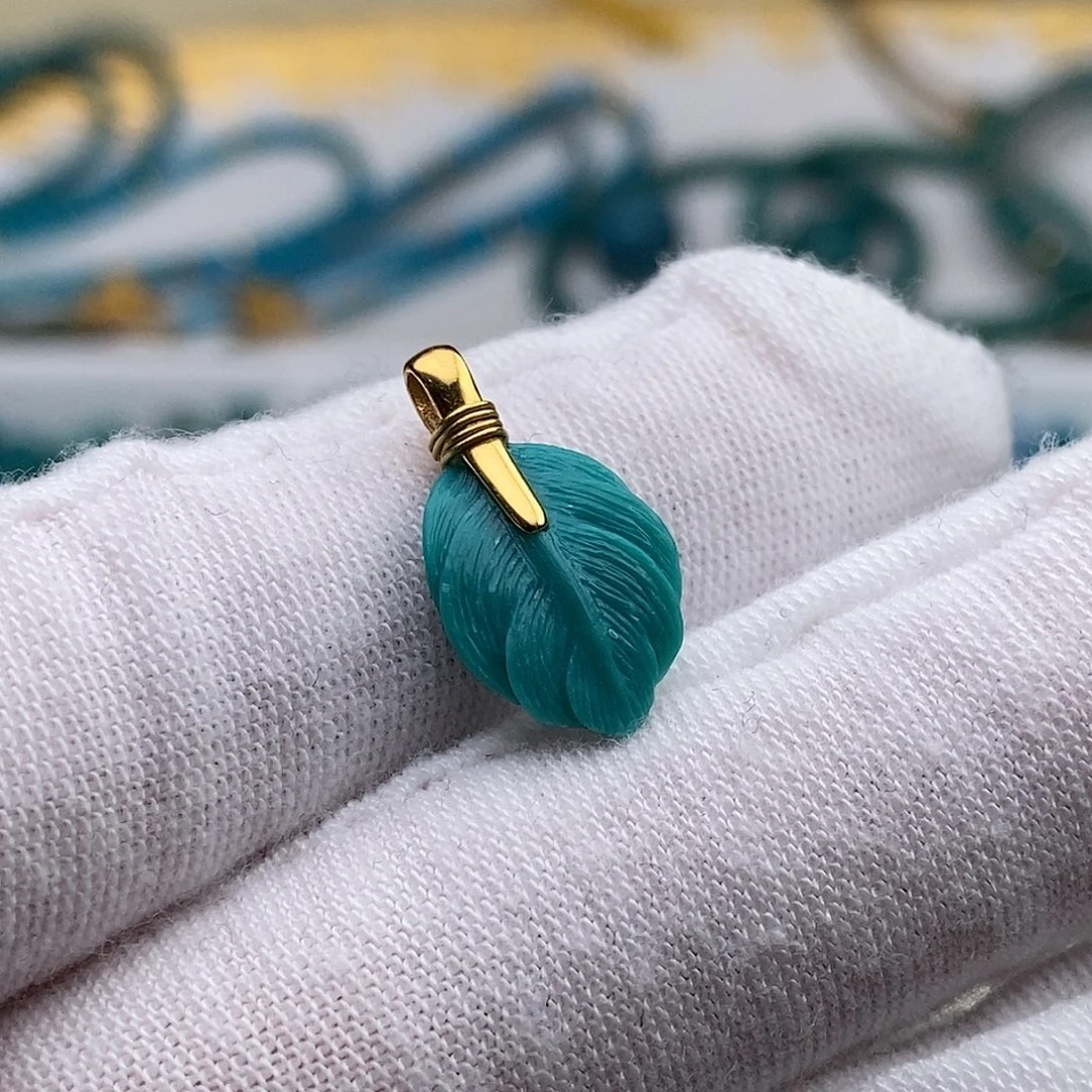 绿松石18K金镶嵌绿松石配饰