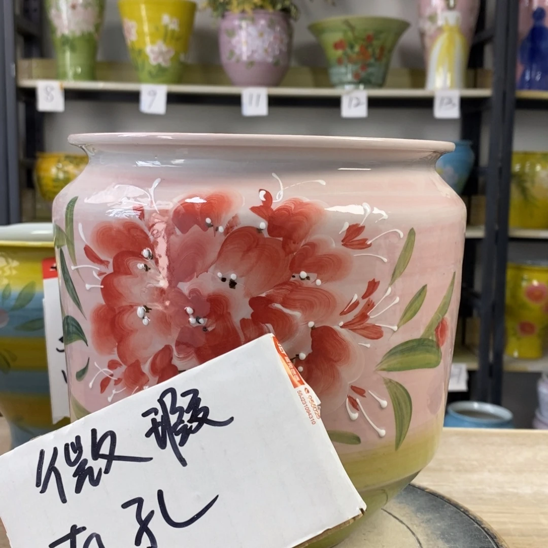 景德镇手工手绘陶瓷花盆