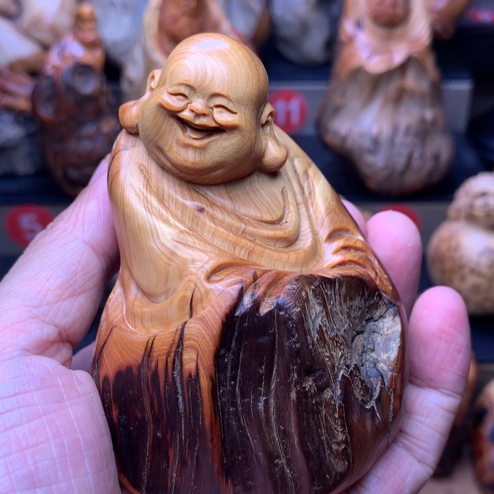 柏木（崖柏）崖柏陈化料手把件