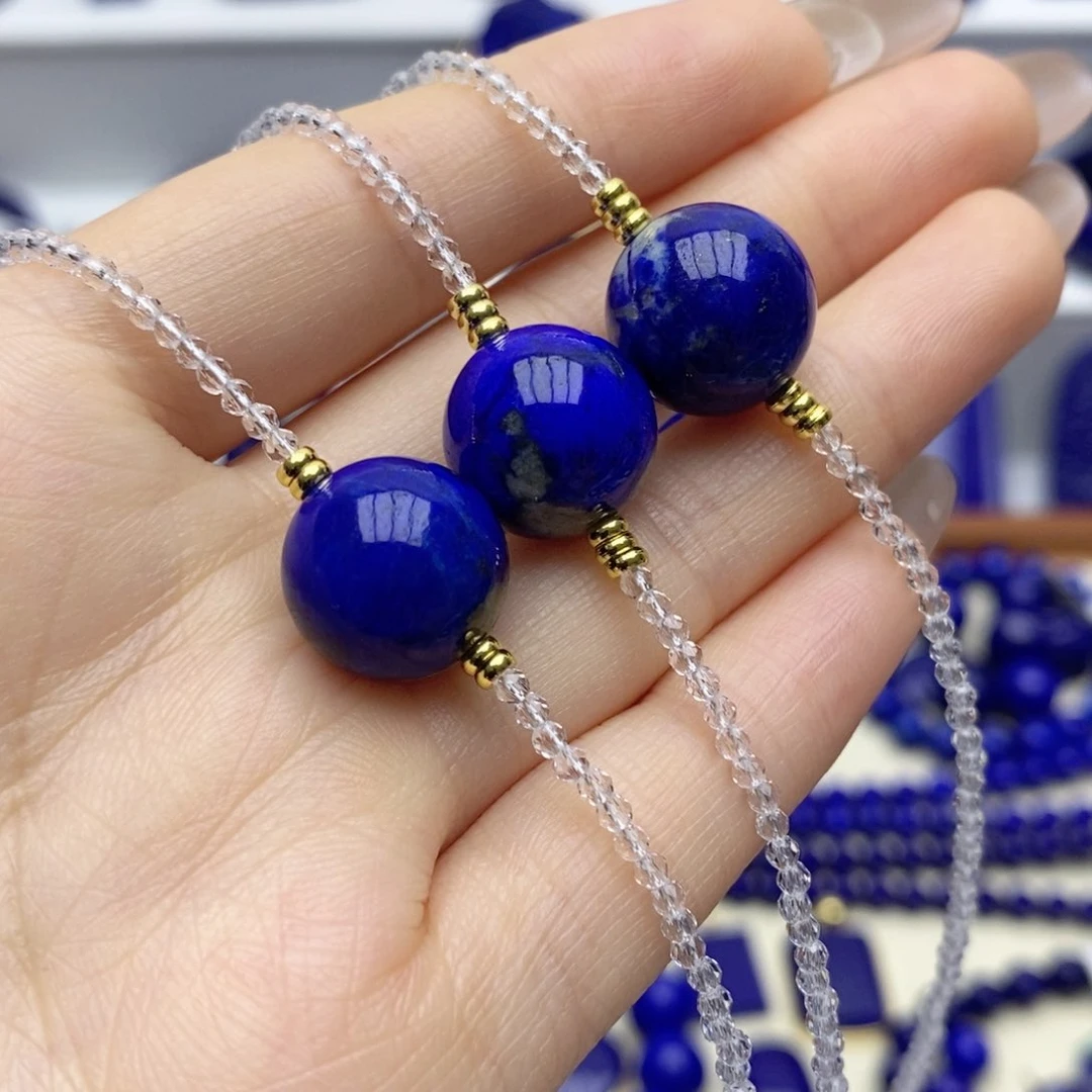 青金石未镶嵌颈饰