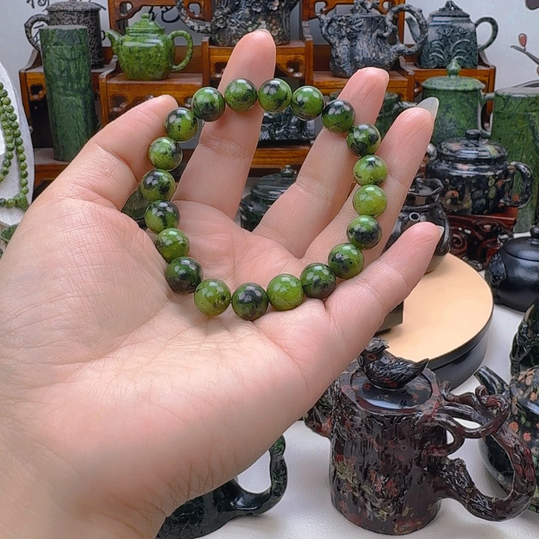 y****未镶嵌蛇纹石玉藏玉药王石茶壶