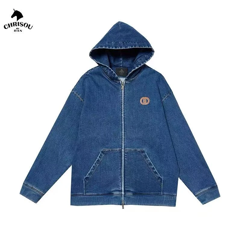 CHRISOU BY DAN 设计师品牌牛仔洗水帽衫24秋冬SOLSOL买手店