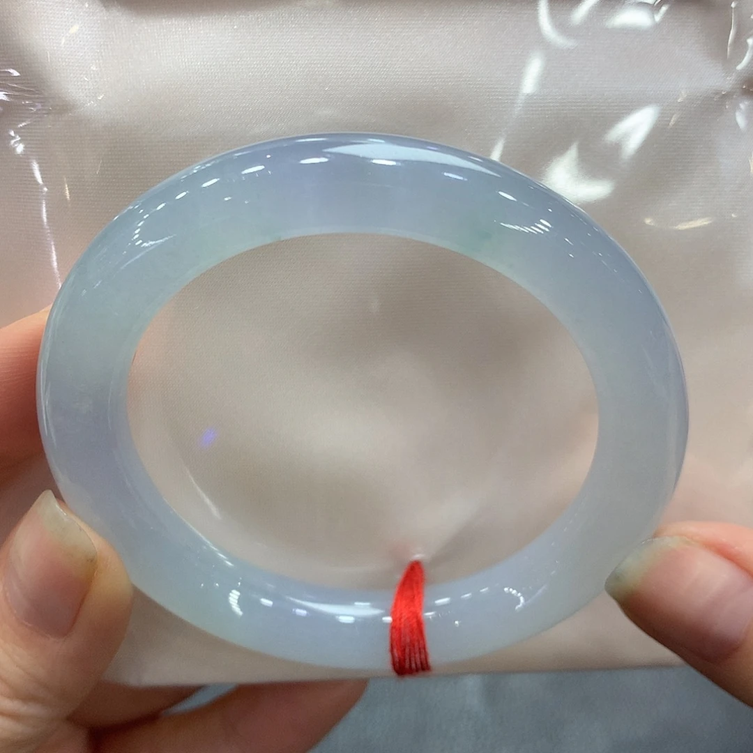 翡翠未镶嵌手镯53.3圆条