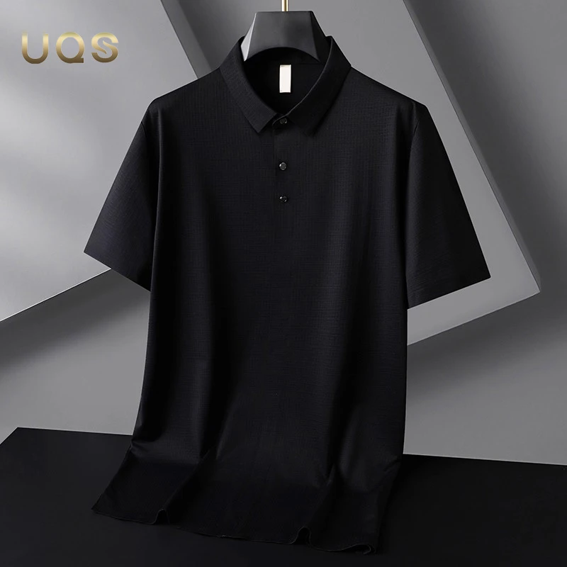 大码冰丝凉感男士夏季POLO衫宽松舒适薄款透气亲肤百搭商务休闲款