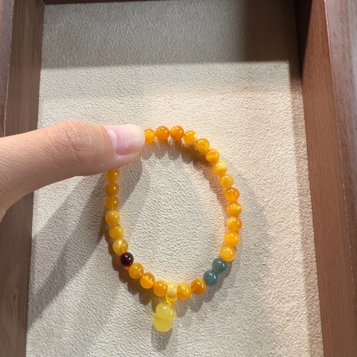 蜜蜡未镶嵌手串6.3mm蜜蜡手串
