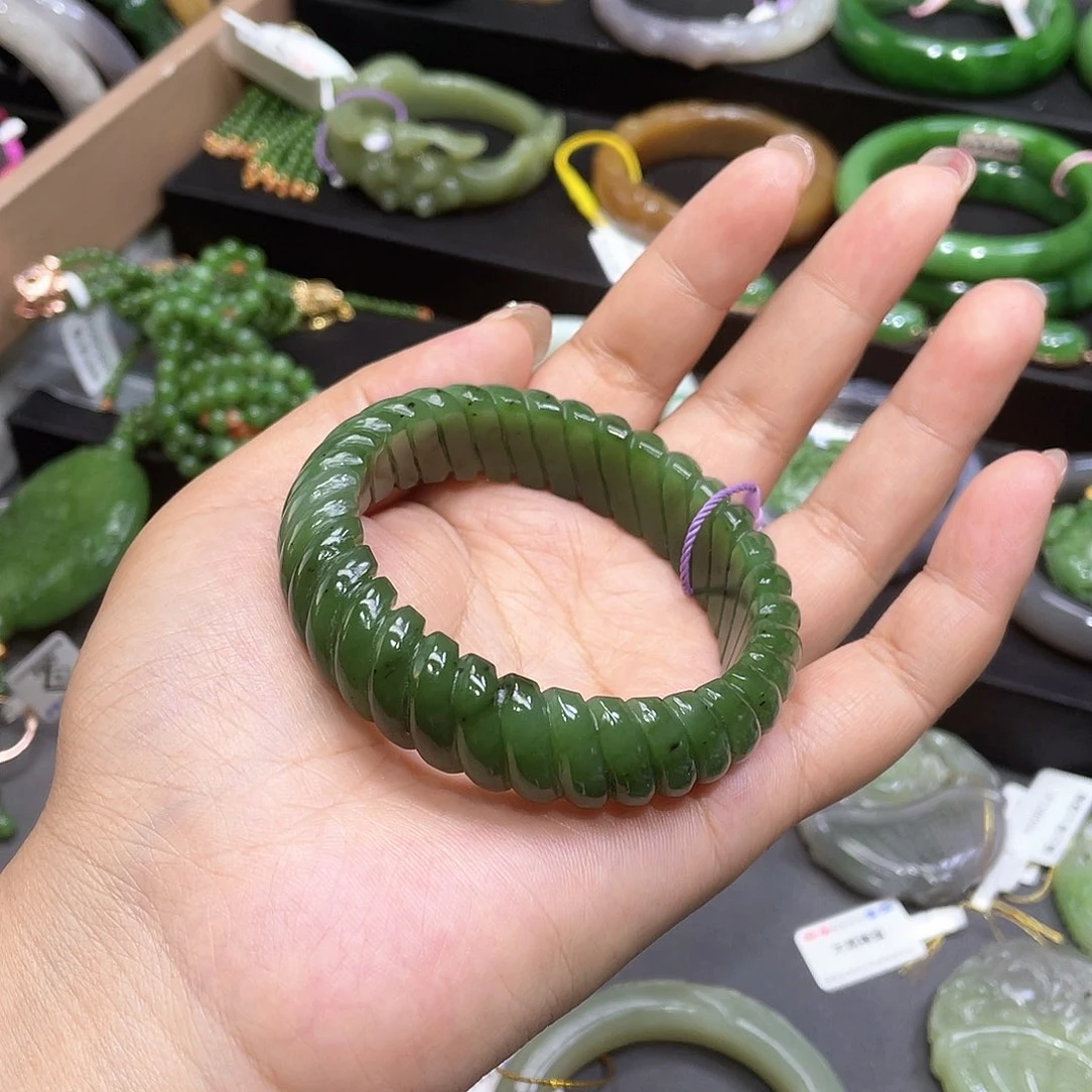 和田玉手镯56圈口24未镶嵌