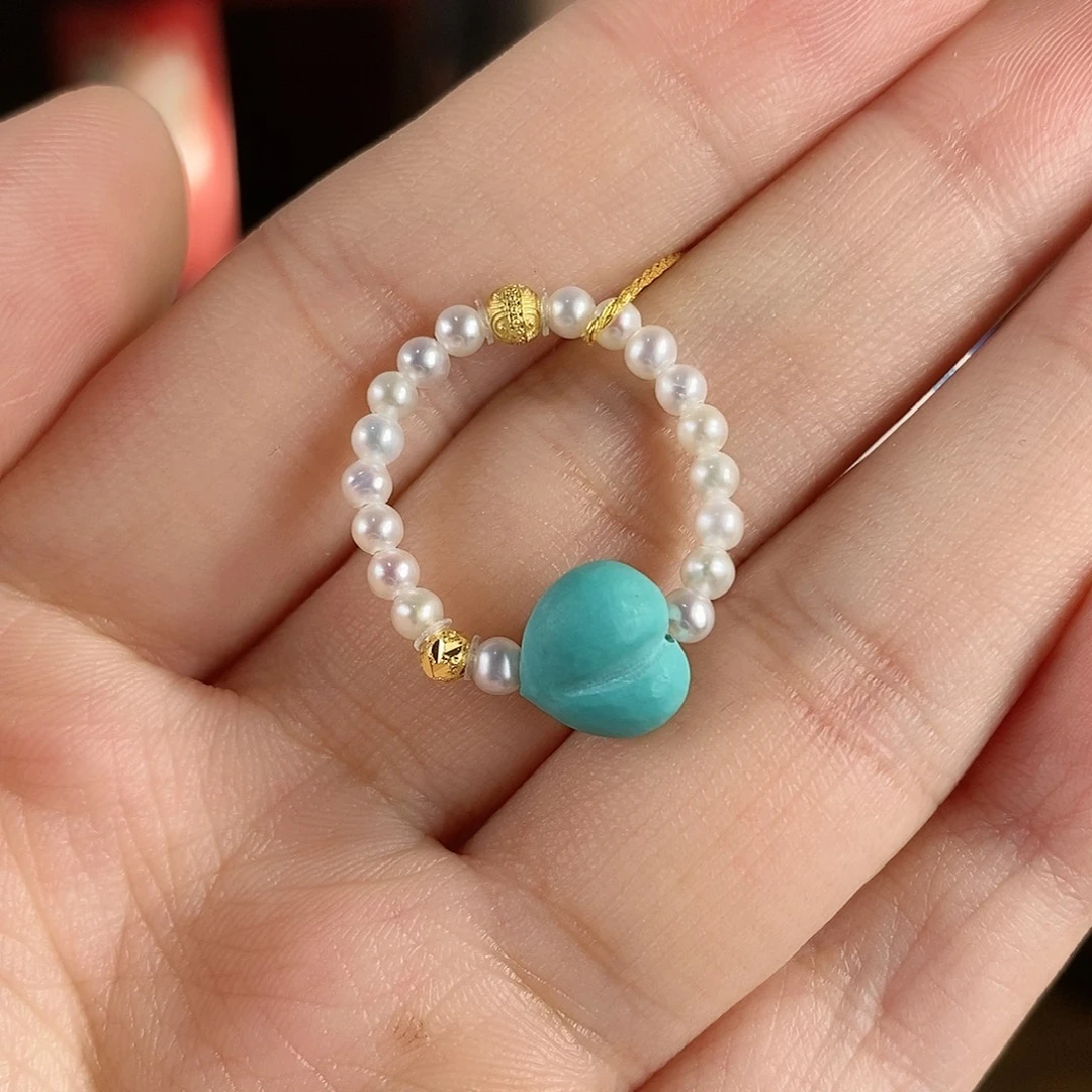 绿松石银S925镀金镶嵌珠宝奇石