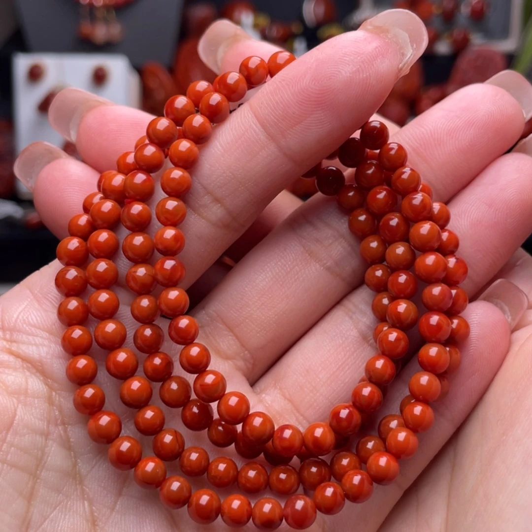 【闪购商品】南红玛瑙5➕满肉瓦西佛珠未镶嵌