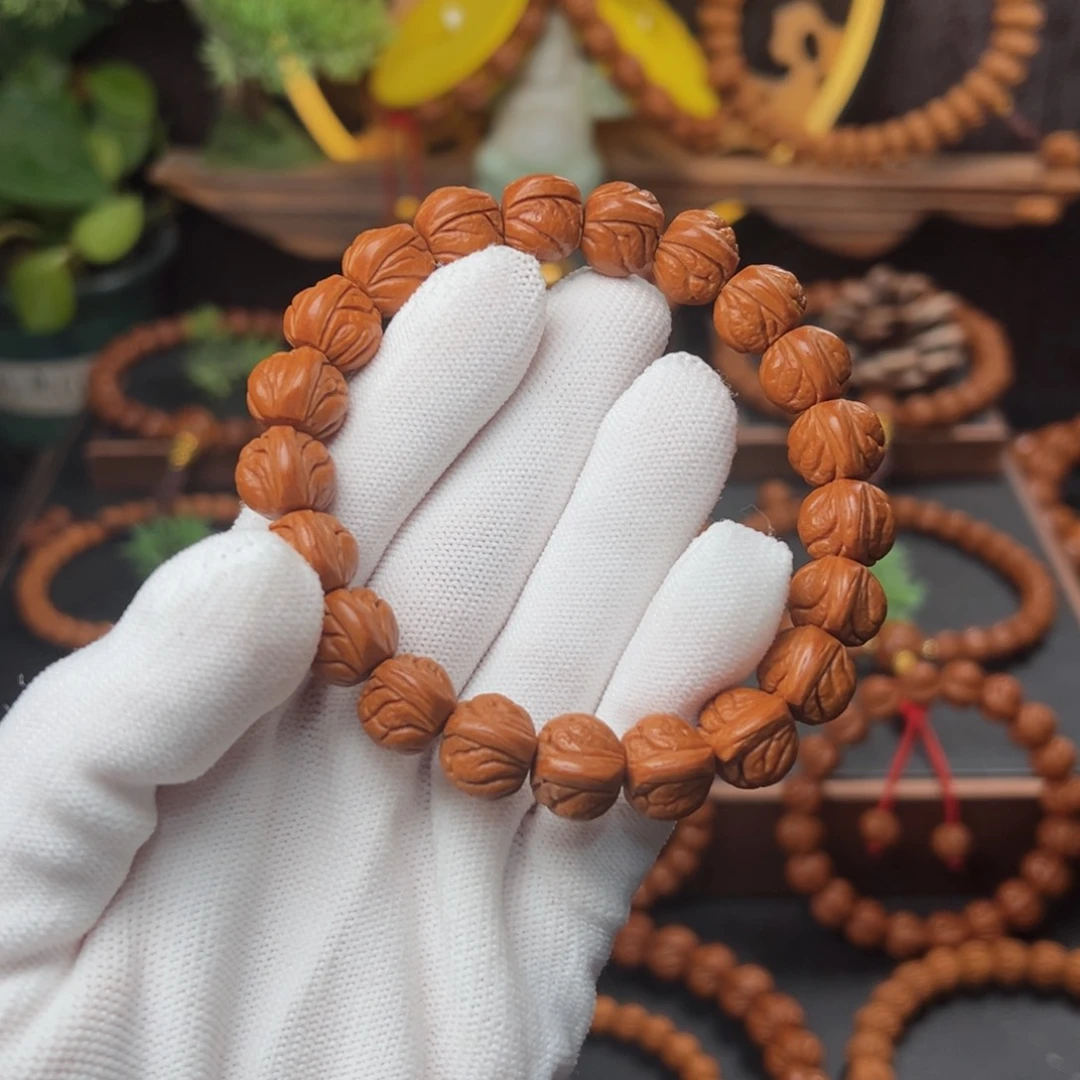 吊坠桃核1.2玉龙脊手串