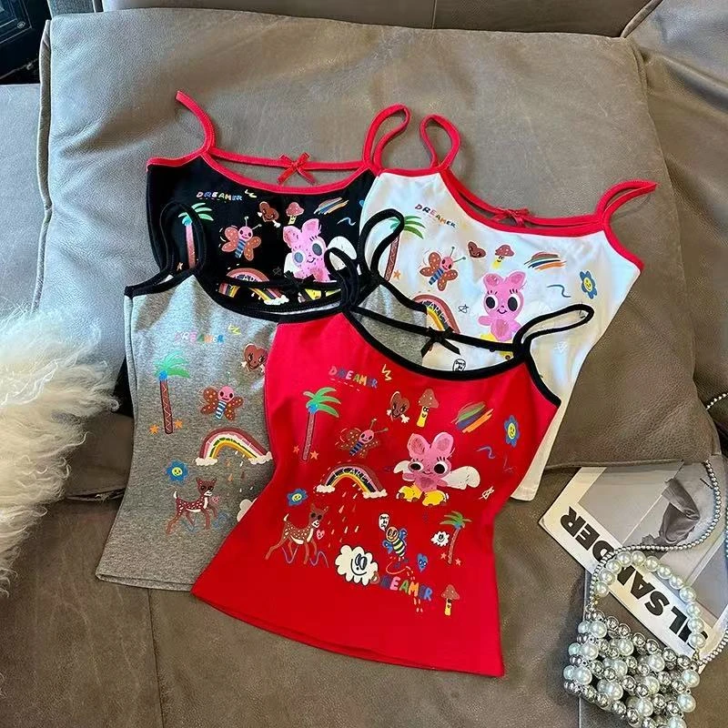 清77483 卡通带胸垫吊带