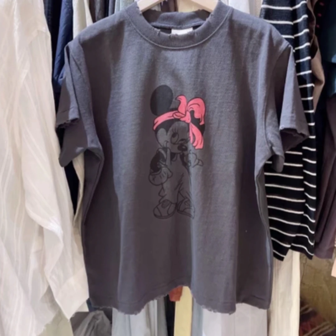 现韩国东大门garment公鸡家夏季休闲卡通米妮T恤
