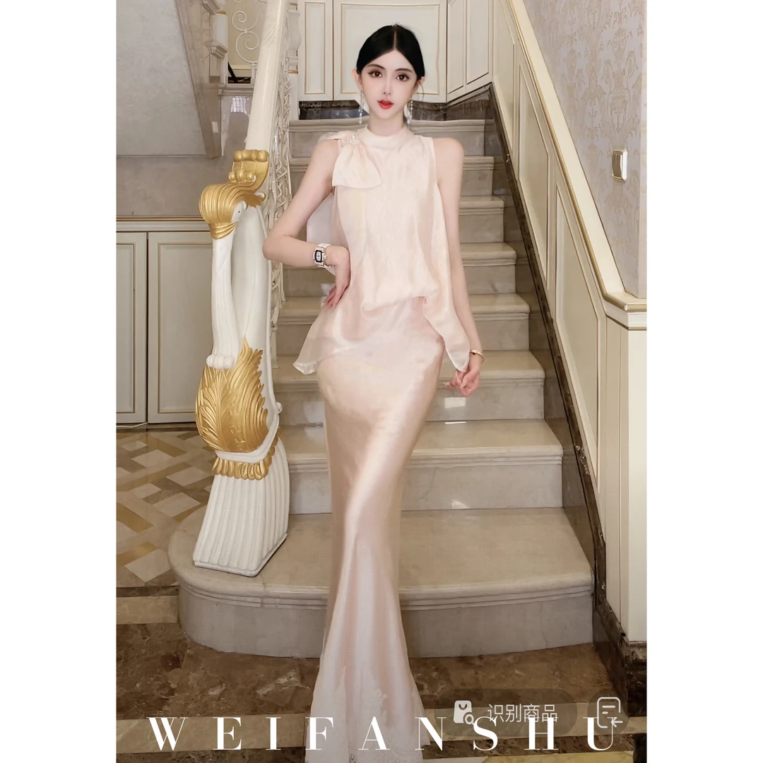 WEIFANSHU/魏凡舒【仲夏希腊】春夏新款高级感优雅显瘦鱼尾半身裙