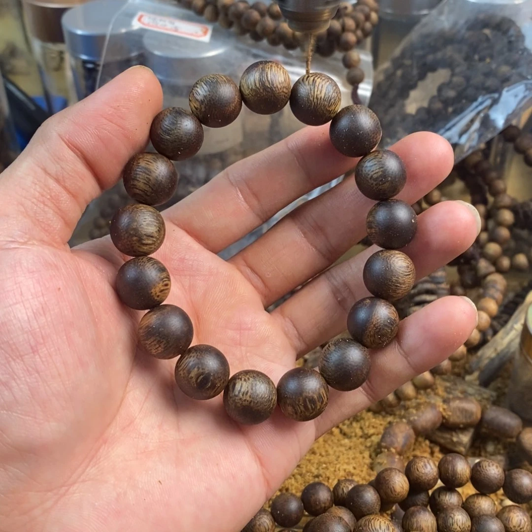 手串沉香海南圆珠沉水级单圈奇楠沉香手串169