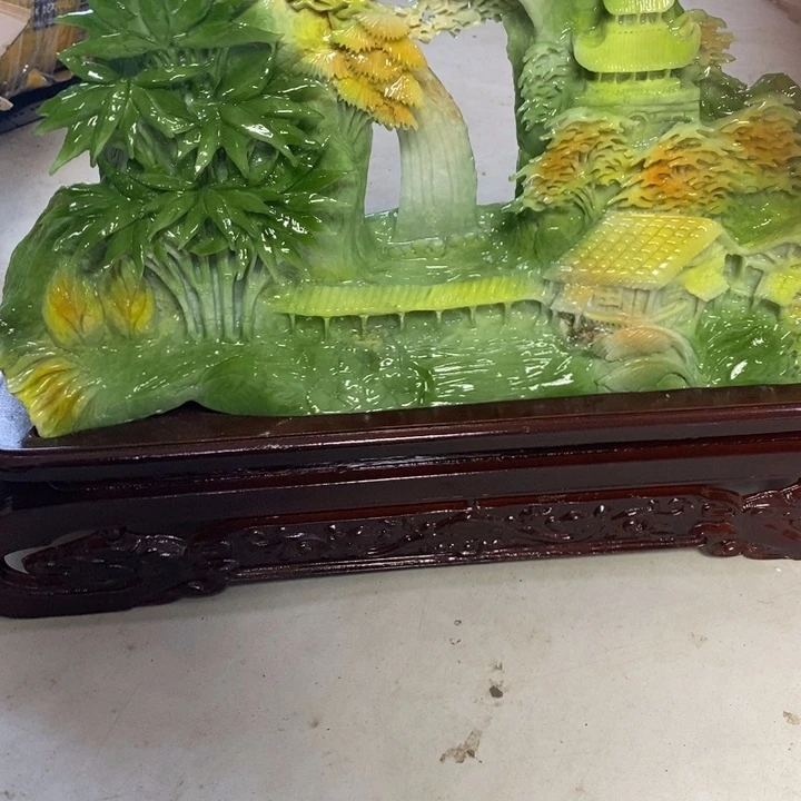 ＊***＊石材岫岩玉山水画作品