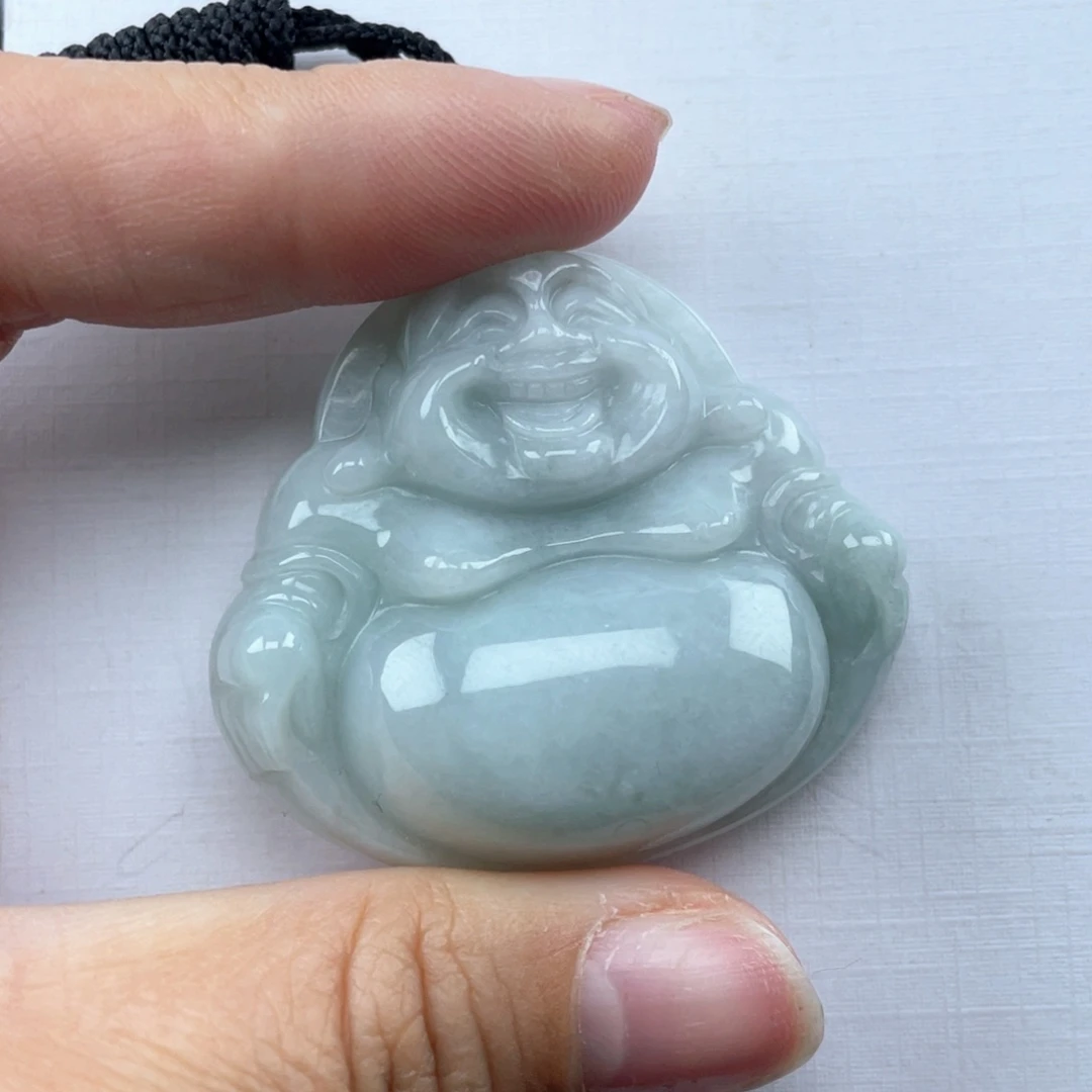 翡翠未镶嵌颈饰41尺寸佛公厚装