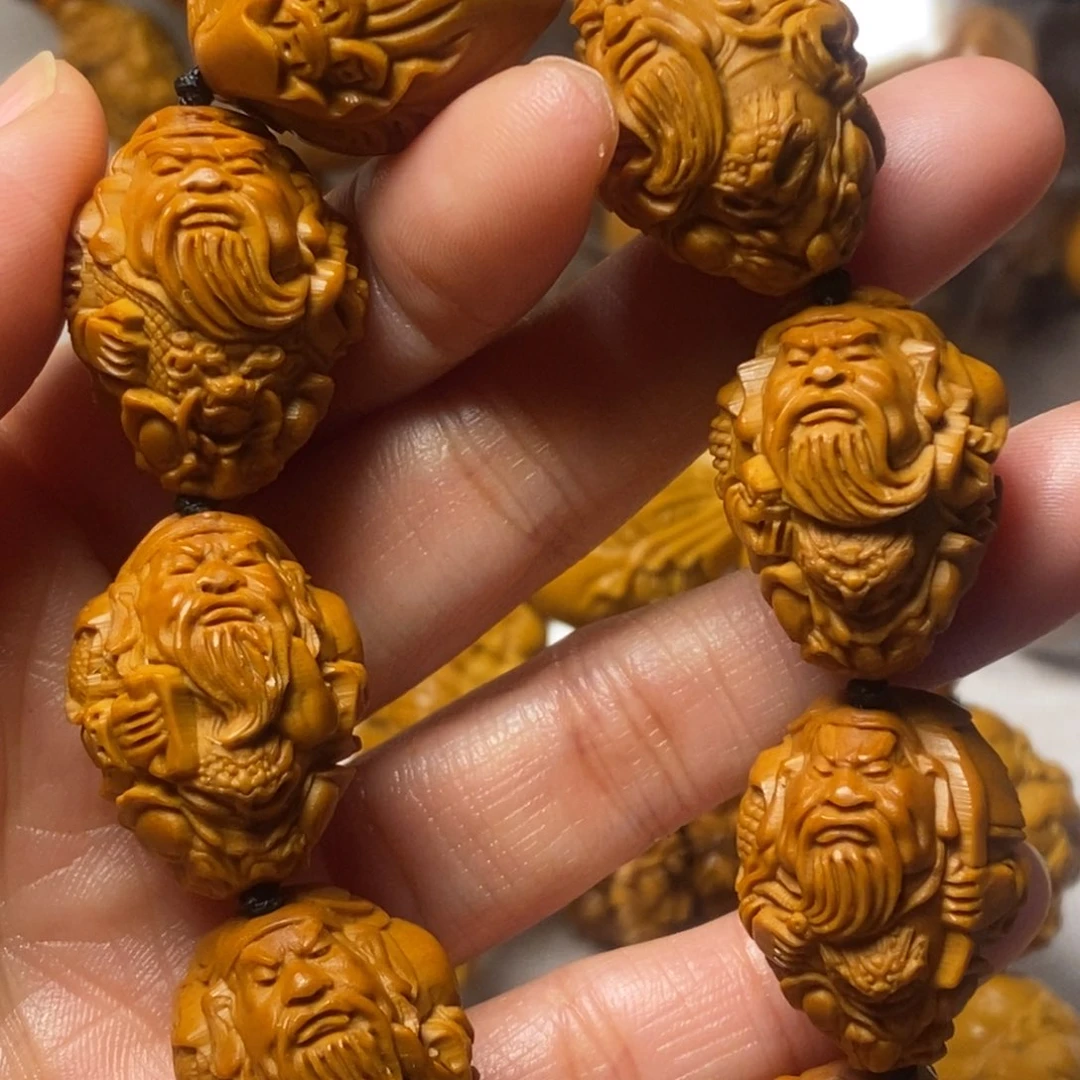 橄榄核手串/手链站立关公