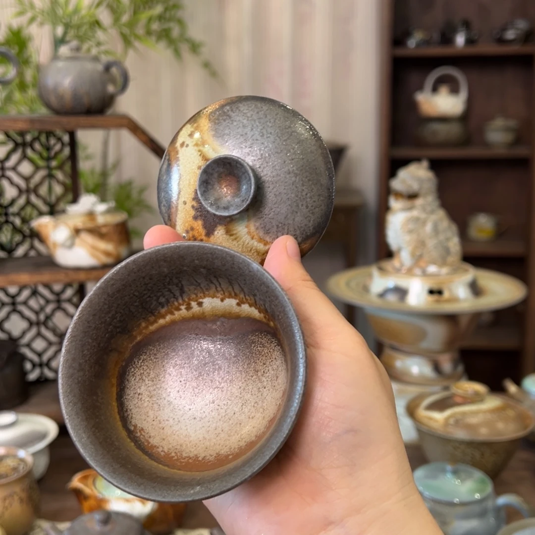 08中白重落灰盖碗
