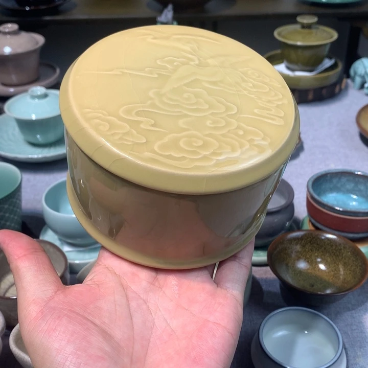 龙泉青瓷微瑕茶叶罐