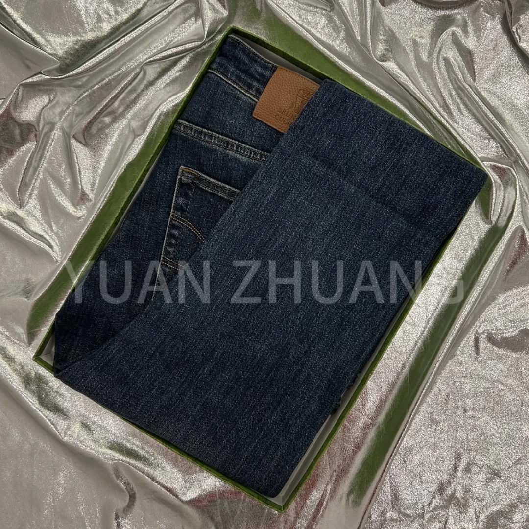 爆 （BF805）秋冬新款时尚百搭轻奢潮牌中腰小直筒洗水牛仔