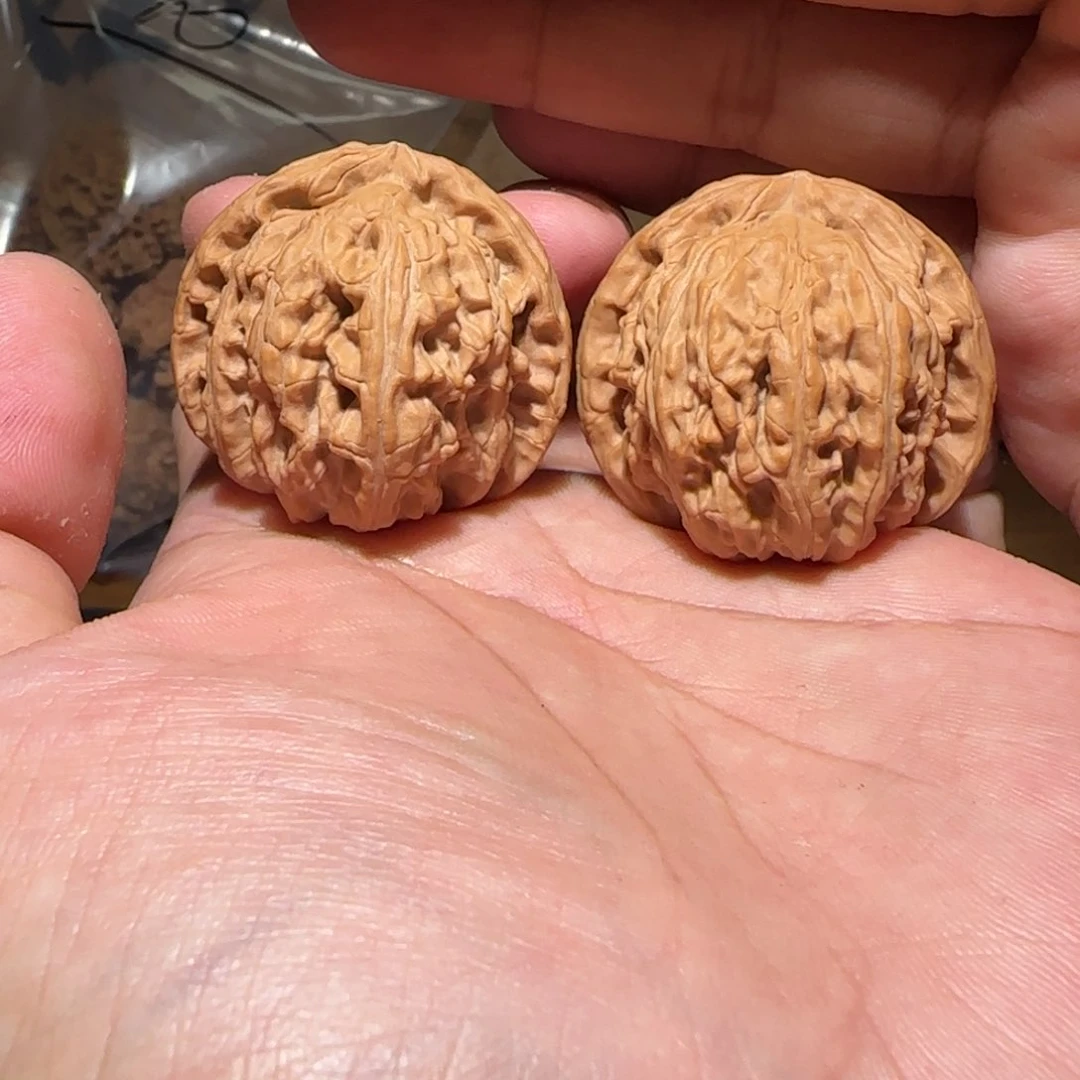 文玩核桃把件37全品白狮子