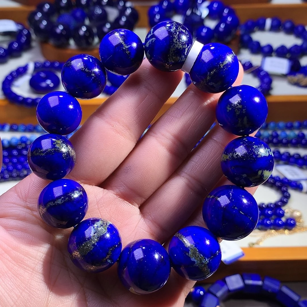 青金石未镶嵌手串天花板腰缠万贯全家福9396