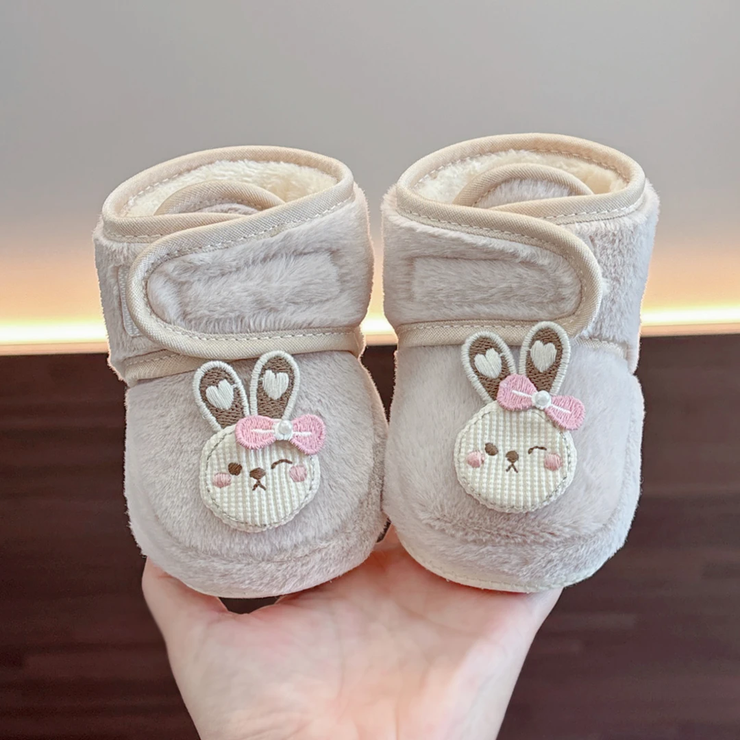 婴儿鞋0-1岁宝宝不掉鞋冬季婴幼儿棉鞋加绒加厚保暖新生学步棉鞋