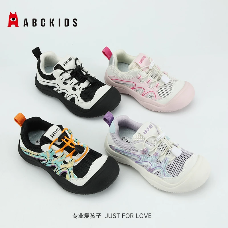 Abckids童鞋男女童夏季运动鞋小女孩休闲运动鞋女童德训鞋网鞋