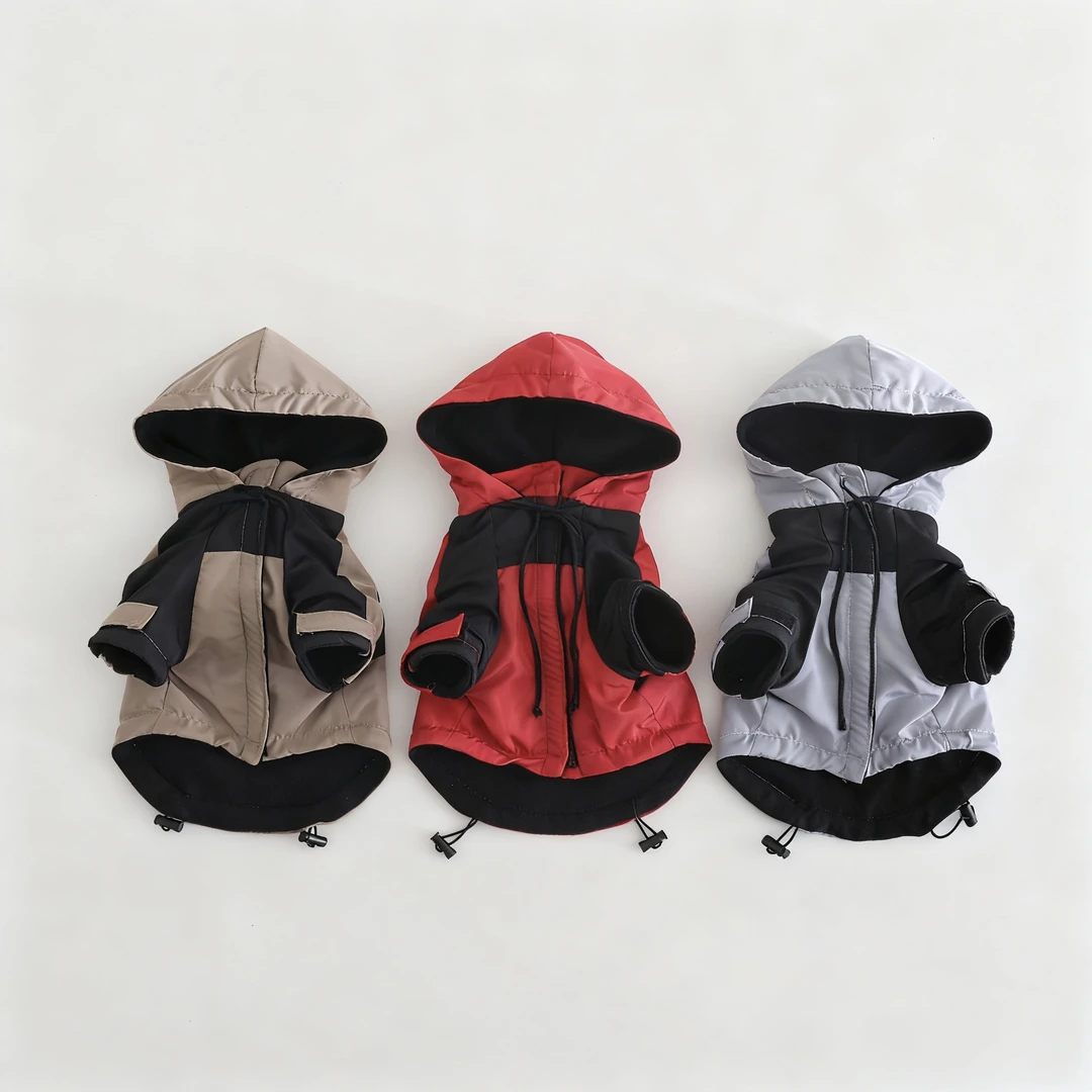 A19宠物衣服棉服面包服立领加厚加绒带帽外套潮牌防风防水冲锋衣