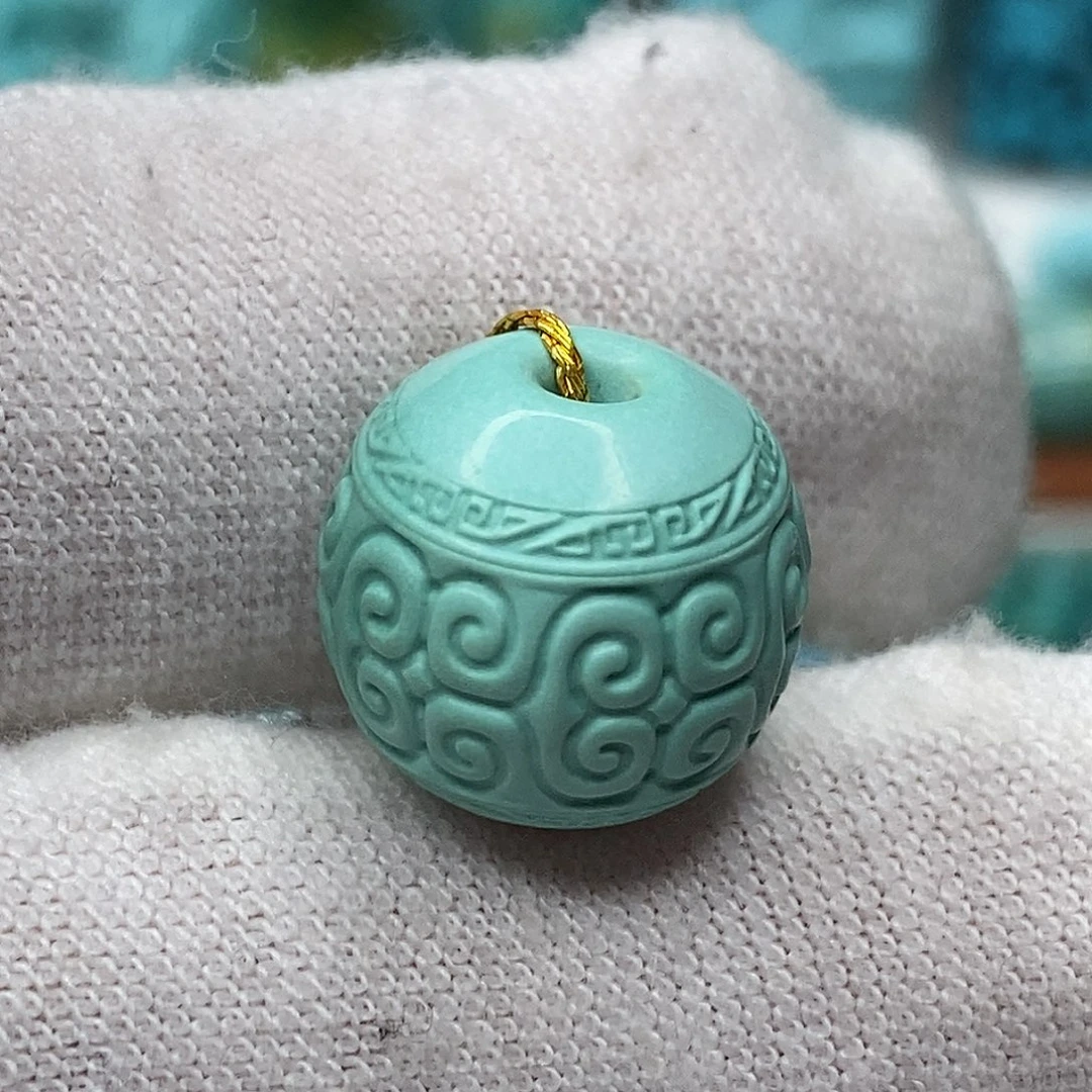 绿松石未镶嵌天然原矿 带武汉地大证书