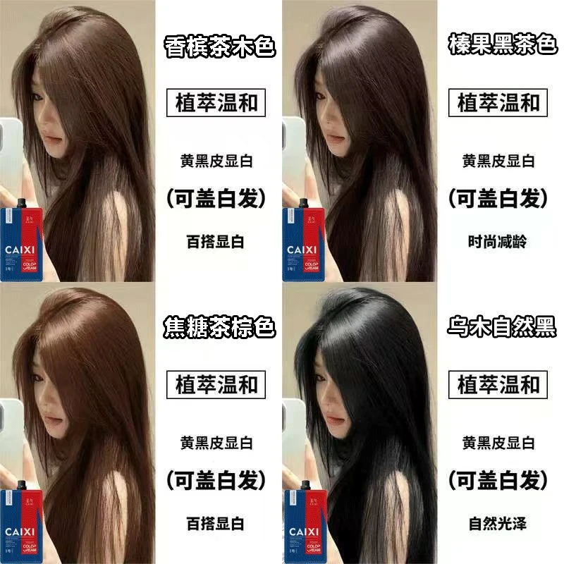 【潮色大容量】植萃染头发染发膏流行色免漂在家染发zlST2
