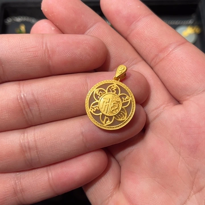 和田玉颈饰银S925镀金镶嵌冰**瑰