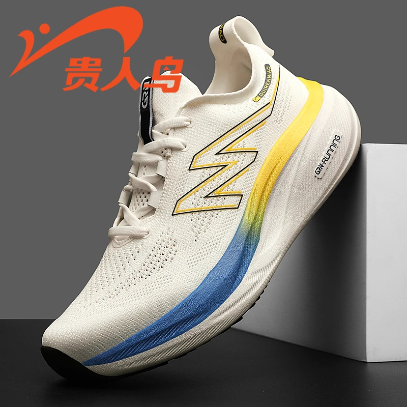 贵人鸟秋季新款跑步鞋舒适防滑网面透气轻便运动男士单网减震跑鞋
