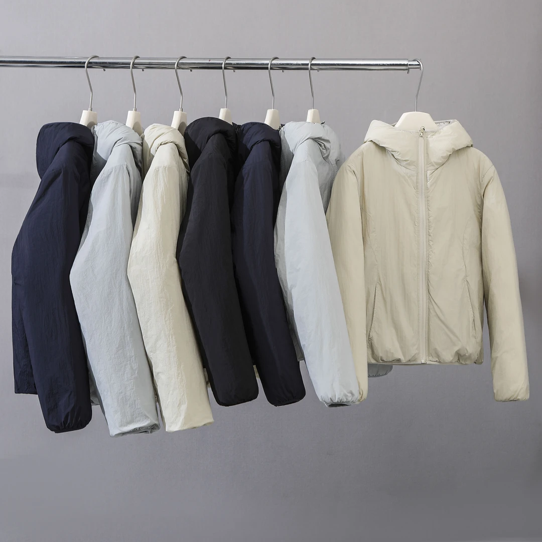 气绒服！两面穿！轻量化休闲连帽棉服秋冬修身简约保暖棉服