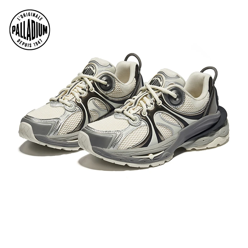 帕拉丁春季时尚潮流圆头复古百搭平跟男款系带户外慢跑鞋09319
