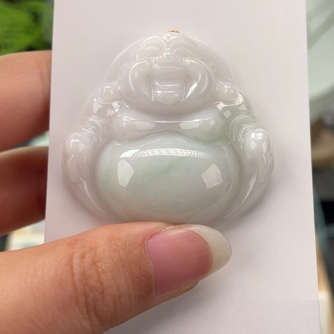 翡翠未镶嵌颈饰佛公