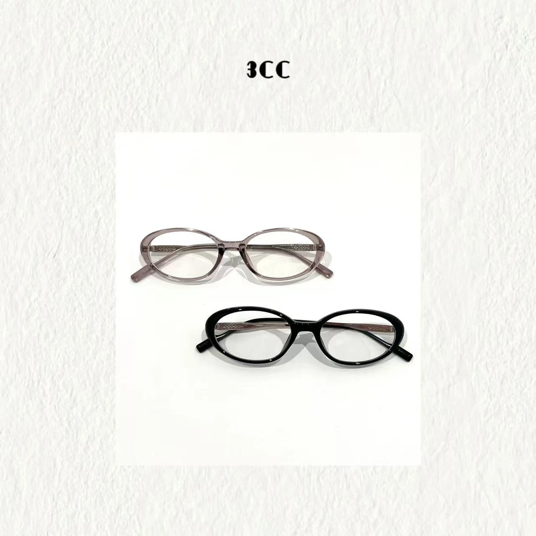 3CC【佳人】高级感椭圆猫眼眼镜百搭简约复古素颜镜67052