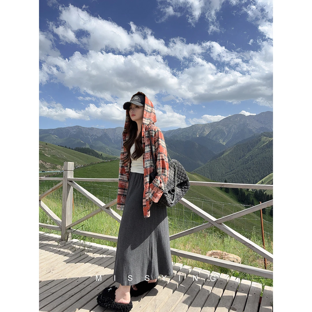 应小姐【云朵裙】微胖大码女装夏季设计感宽松高腰亲肤百搭半身裙