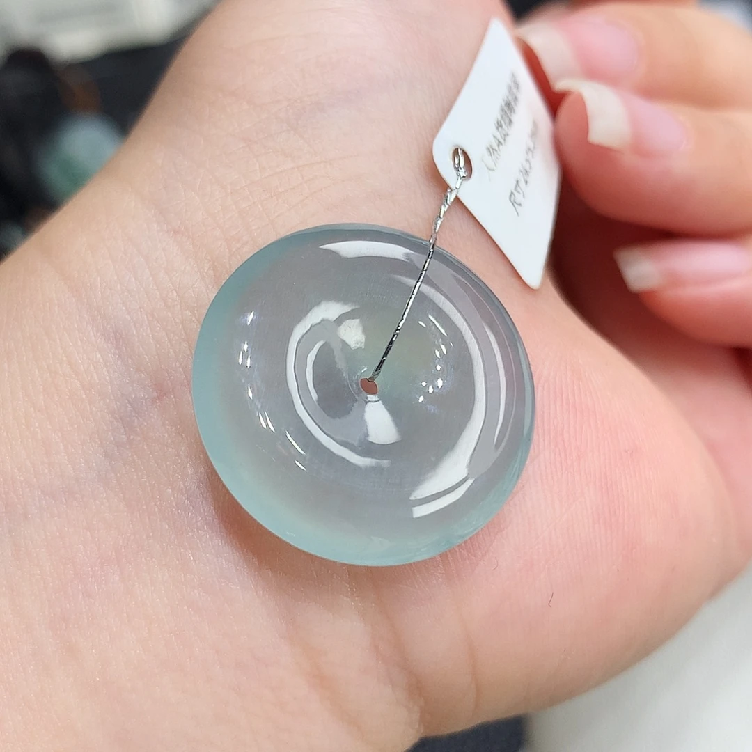 翡翠未镶嵌胸饰翡翠100，24.5/5.3