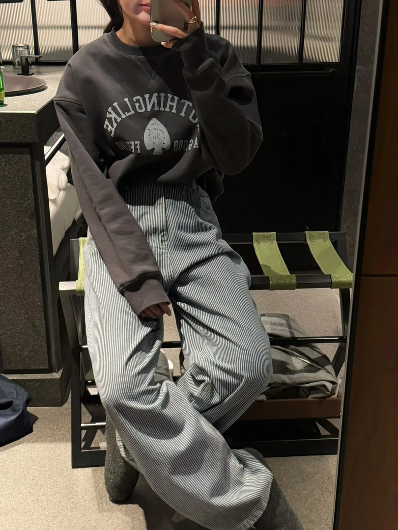 韩国单 扑克脸 毛圈卫衣