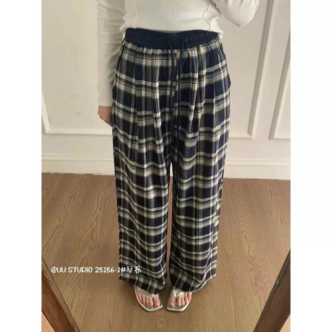 YanJie臻选·苏格兰小镇松弛感拼接格子裤