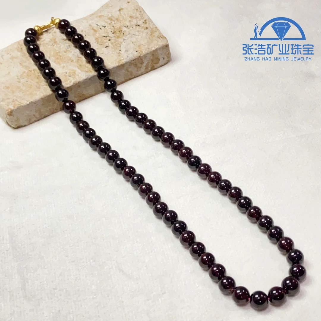 【星浩好物】石榴石女神链 QT92K150【多样性发一件】7mm