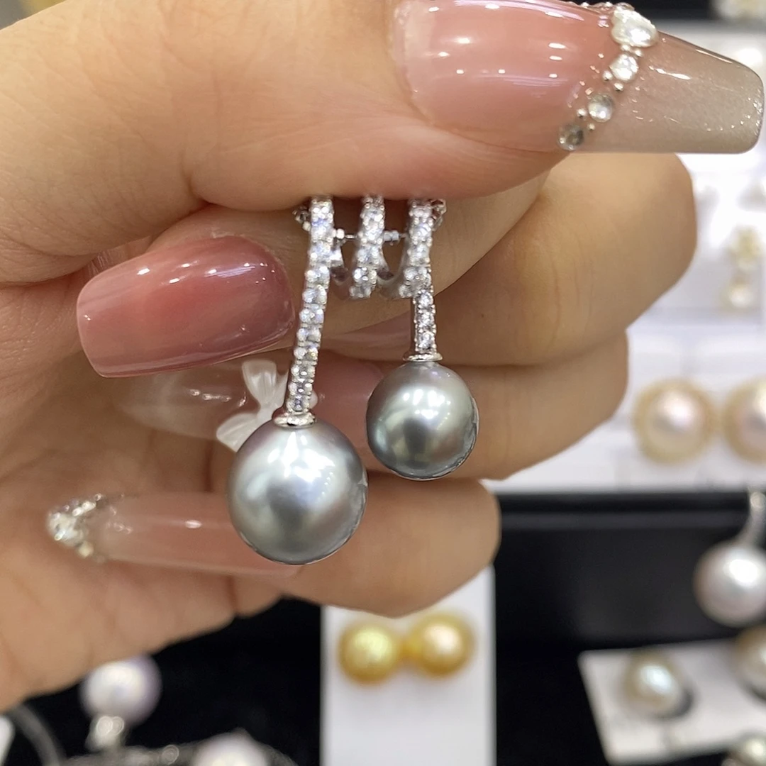 银S925镶嵌吊坠(不含链)海水珍珠