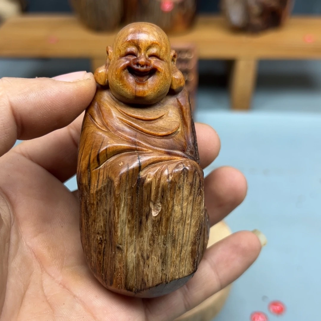 牧***木崖柏木摆件手把件