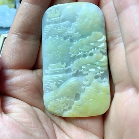 翡翠颈饰未镶嵌天然缅甸翡翠a货
