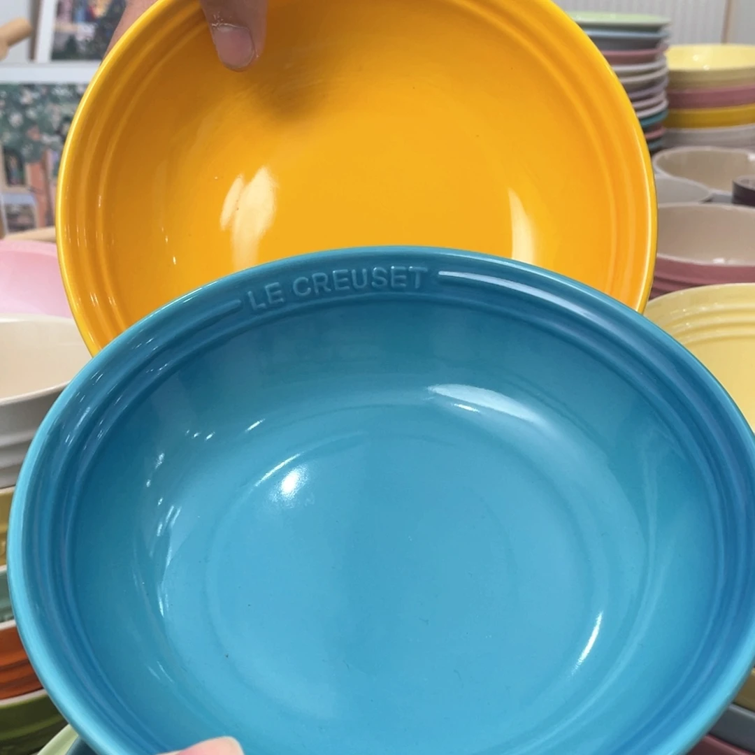 瓷片微瑕2个7英寸燕麦盘