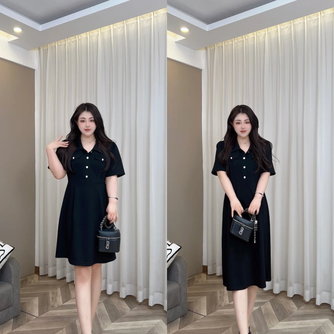 【玲胖胖 松弛韩风】新款宽松时尚百搭女显瘦大码连衣裙LPP61567