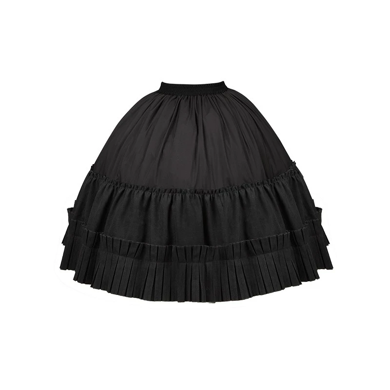 【沉夜之章衬裙】withpuji原创设计古早doll黑色大摆op衬裙lolita