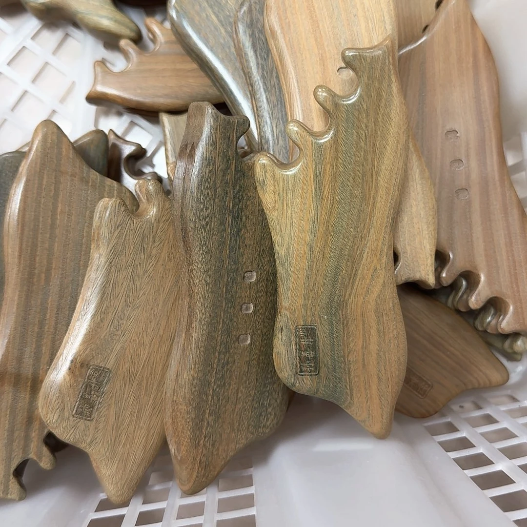 绿檀木面部放松工具瑕疵