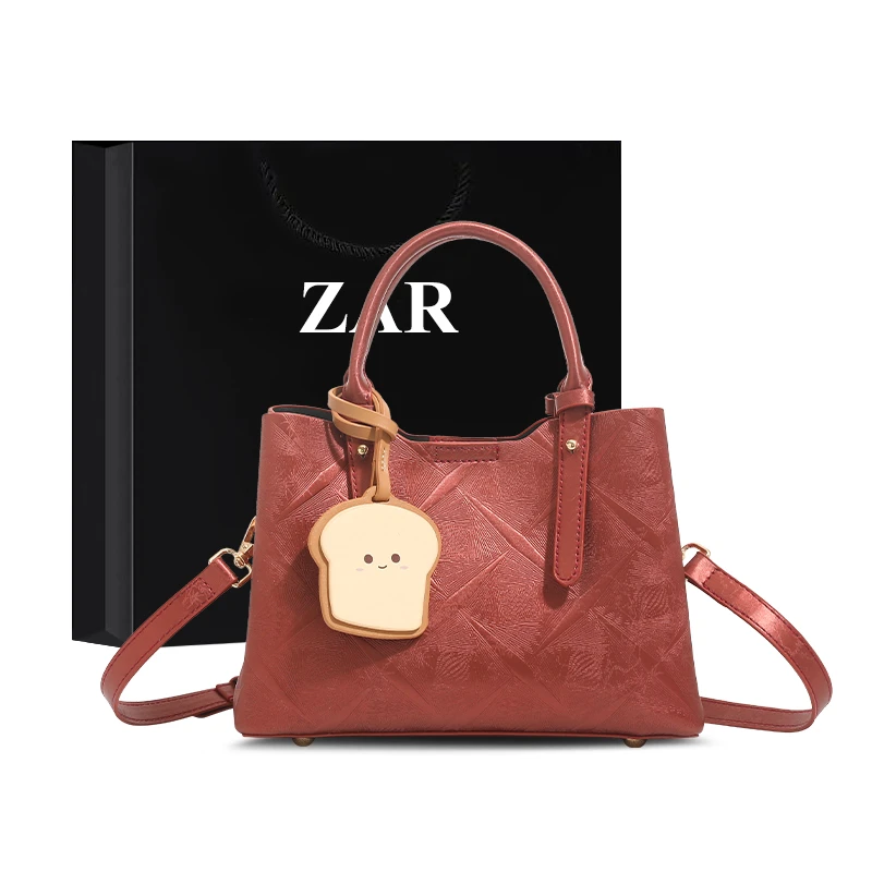 ZAR&RUILR/查瑞娜新中式红色手提包包女婚包质感时尚新娘包斜挎包