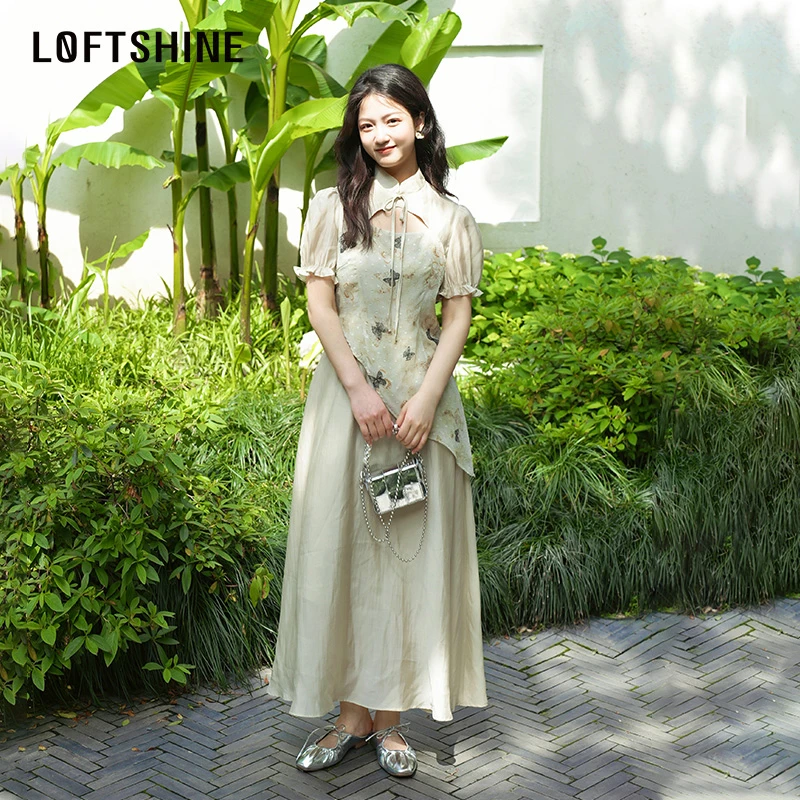 《小云总》LOFTSHINE珞炫连衣裙法式优雅温柔系气质长裙74213344